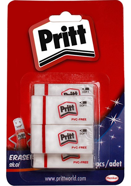3 Adet Pritt Beyaz Silgi 5'li 2'si Hediye