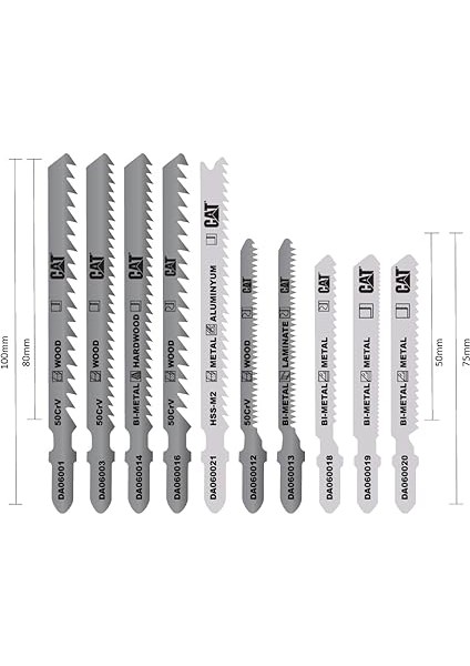 DA06903 Profesyonel Metal/ahşap Hassas/kaba Kesim Dekupaj Testere Ucu 10 Parça fırsatları