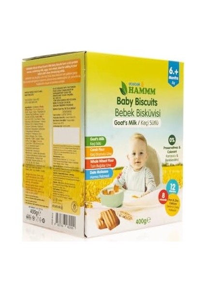 Hammm Keçi Sütlü Bebek Bisküvisi 400 gr fiyatları