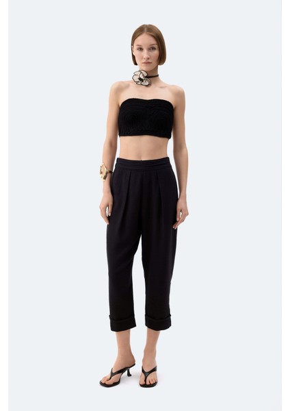 Siyah Keten Büstiyer