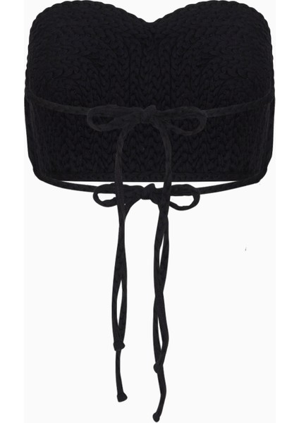 Siyah Keten Büstiyer