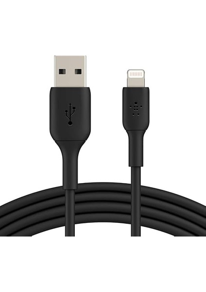 Lightning Kablosu (Iphone, Ipad, Airpod'lar Için Boost Charge Lightning - USB Kablosu) Mfi Sertifikalı iPhone Şarj Kablosu (1 M, Siyah)