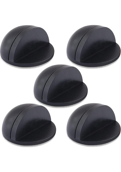 5 Adet Yarımay Kapı Stoperi Tamponu Kendinden Yapışkanlı Kapı Stopu Mat Siyah