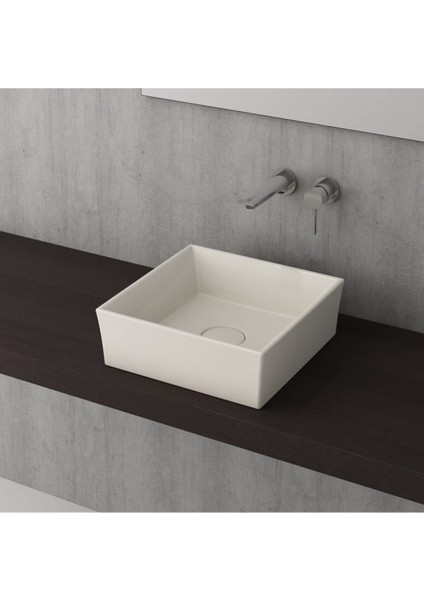 Vessel Tezgah Üstü Lavabo 38X38 cm Bisküvi 1173-014-0125