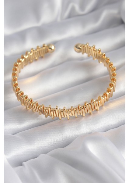 316L Çelik Gold Renk Dorika Model Kadın Bileklik - Lisinya