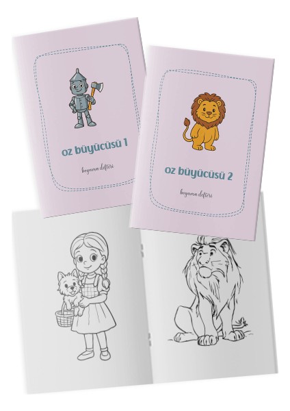 Oz Büyücüsü Boyama Kitabı 2'li Set
