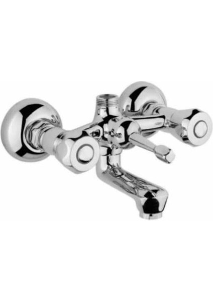 Ultra Lüks Çevirme Sistemli Klasik Başlıklı Banyo Bataryası Sıcak Soğuk 2 Yıl Garanti