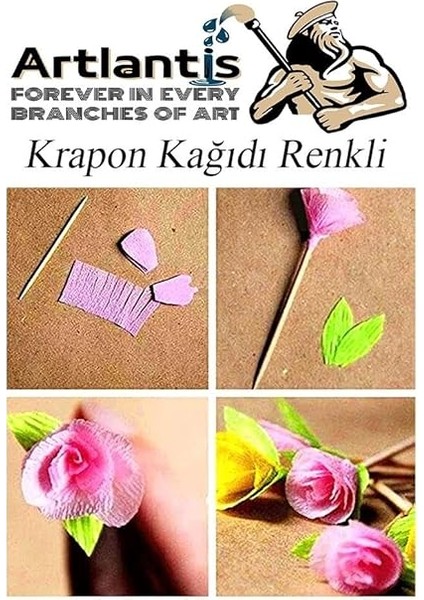 Fosforlu Krapon Kağıdı 5 Renk 50X200 cm 1 Paket Grapon Kağıdı Karışık Renkli 5'li Okul Sınıf Kreş fırsatları