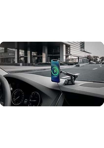 Magfit Dashboard Araç Içi Telefon Tutucu + Manyetik Kablosuz Şarj Cihazı iPhone Için Magsafe Özellikli Onetap Pro ITS35W - ACP02616 fiyatları