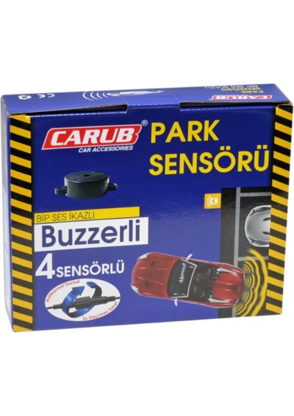 18.5mm Ekranlı Sesli Park Sensörü 4 Lü Siyah Geri Vites Park Destek Sistemi Araç Park Sensörü Seti fiyatları