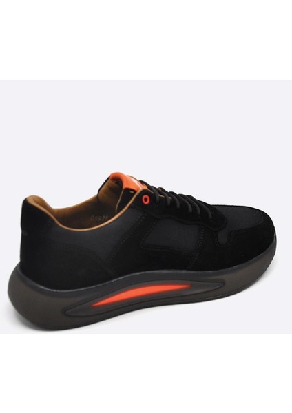 Hakiki Süet Deri Sneakers Erkek Ayakkabı Siyah 9928 fırsatları