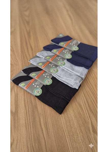 Bambu Erkek Diyabetik Çorap, Dikişsiz Burun, Hava Aldıran Örgü 6'lı Paket modelleri