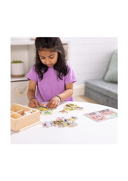 & Doug - Ahşap Yapboz Seti, Araçlar, 12 x 4 cm (13794) fiyatları