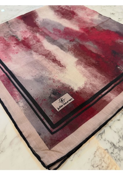 Bordo Eşarp, Pamuklu Eşarp, Desenli Eşarplar