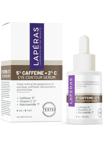 Lapéras 5% Caffein 2% Vitamin C Under Eye Serum, Aydınlatıcı Göz Serumu, 30 ml modelleri