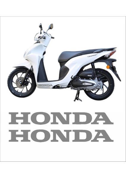 Honda Dio Marşpiyel Sticker Honda Sticker 2 Adet 20CM Gri