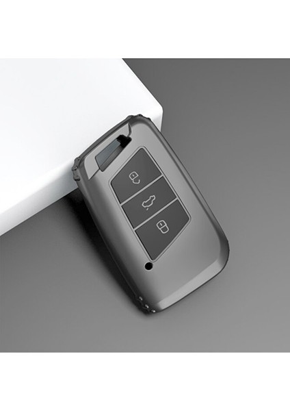Volkswagen Passat B8 Skoda Superb Gri Silikon Anahtar Kılıfı Anahtar Kabı
