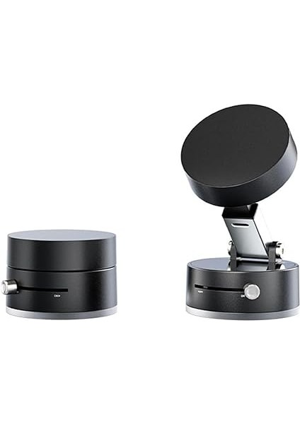 Kilitli Araç Içi Telefon Tutucu Manyetik Mıknatıslı iPhone Ile Uyumlu Ister Evde Ister Arabada Ister Mutfakta Kullanın Çıkarılan Tekrar Takılan Vakum Kilitli Yeni Nesil Tutucu (Sıyah) fırsatları