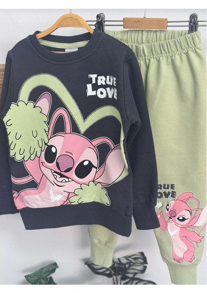 3-10 Yaş Stitch Kız Ikili Takım- 8112200 - Yeşil