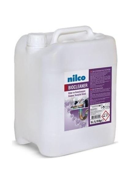 Nilco Bıo Cleaner 5l/5kg Gider ve Kanalizasyon Sistemi Temizlik Ürünü