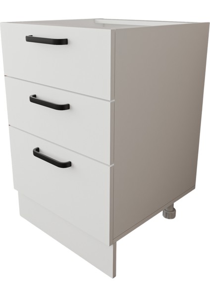 Napoli Alt Dolap Ayaklı Çekmece Modül Dolap 60 cm fiyatları