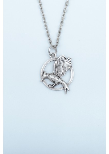 Alaycı Kuş Gümüş Kaplama Düz Zincir Kolye