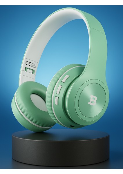 Kablosuz Bluetooth Kulaküstü Kulaklık-Mikrofonlu, Stereo Ses, Aux ve Hafıza Kartı Desteği Pulse