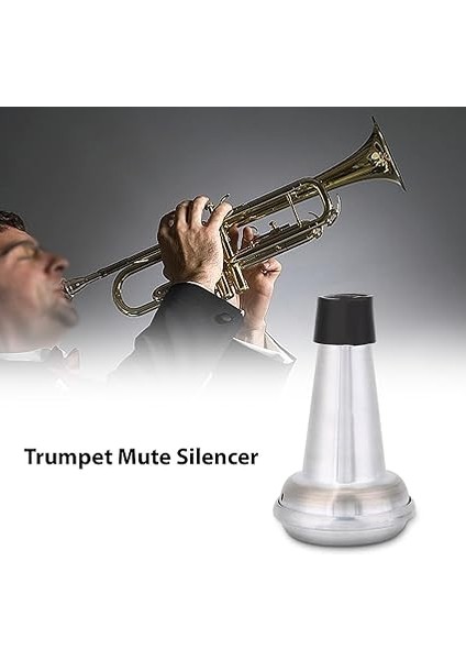 Cihazın Sesini Kapat Trompet Sessiz Susturucu Trompet Gürültü Azaltıcı Için Alüminyum Alaşımlı Sessiz Rahatsızlık Önleyici Kauçuk Kenarlı Zayıf Ses Sönümleyici (%80 -%90 Gürültü Azaltma) fırsatları
