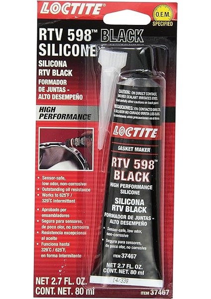 598 Siyah Silikon 80 Ml/3 Oz