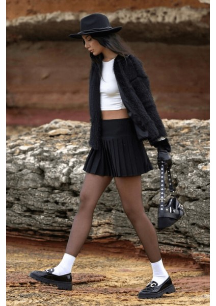 Kadın Suni Kürk Püskül Detay Ceket Mont-Gri fırsatları