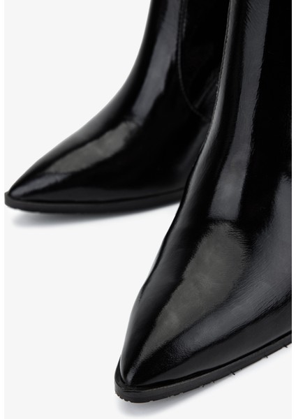 Kadın Deri & Suni Siyah Rugan Topuklu Bot 33 3333 Bn Bot SK25-26 Sıyah Rugan modelleri