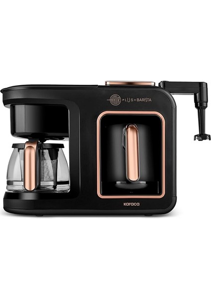 Hatır Plus Barista 6 In 1 Latte Cappucino ve Közde Türk Kahvesi Makinesi Black Copper