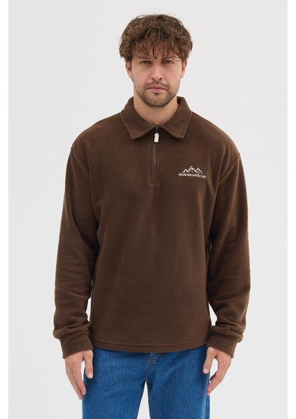 Erkek Tüylenme Yapmayan Soğuk Geçirmez Sweatshirt Kahverengi fiyatları