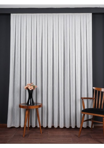 Bambu Zemin Çizgili Düz Tül Perde Gramajlı (1/2.5 Normal Pile) modelleri