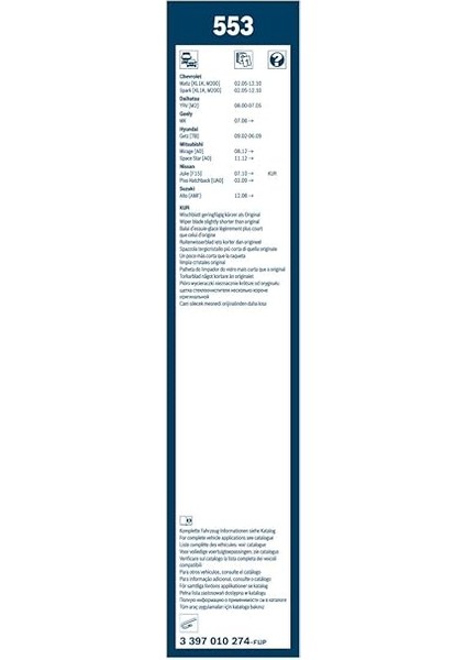 Twin Silecek Seti [550/340 Mm] 553 3397010274 modelleri