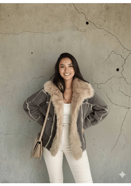 Yakası Kürklü Ceket modelleri