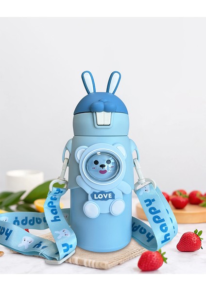 Mavi Tavşan Kulaklı Çoçuk Termosu Paslanmaz Çelik fiyatları