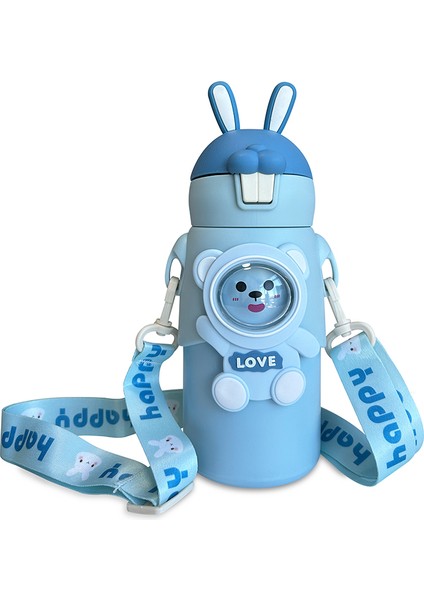 Mavi Tavşan Kulaklı Çoçuk Termosu Paslanmaz Çelik indirimleri