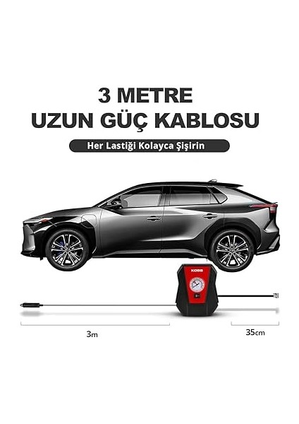 KB100 12VOLT 100 Psı Analog Göstergeli Hava Lastik Şişirme Pompası indirimleri