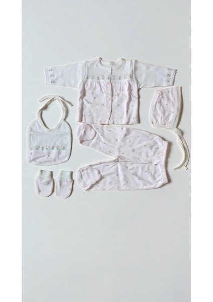 0-3 Ay Gaye Kız Bebek Renkli Çiçek Nakışlı %100 Pamuk 5li Set fiyatları