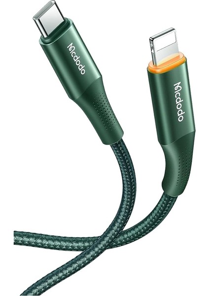 CA-9961 20W Type-C To Lightning Pd Data-Şarj Kablosu 1.2m Yeşil