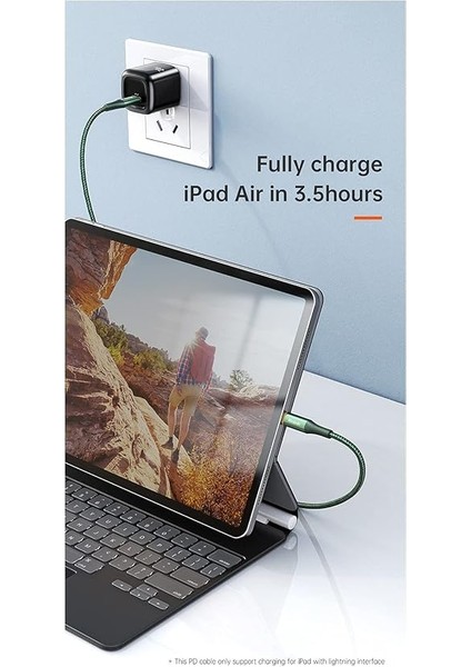 CA-9961 20W Type-C To Lightning Pd Data-Şarj Kablosu 1.2m Yeşil modelleri