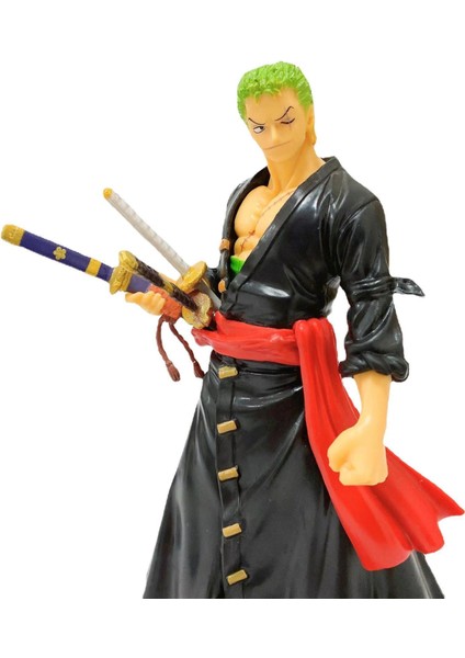 One Piece Roronoa Zoro Anime Aksiyon Figürü Detaylı Zoro Figürü 18 cm