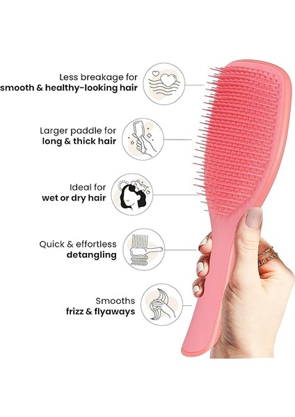 Teezer The Ultimate Detangler Large Salmon Pink Saç Fırçası fırsatları