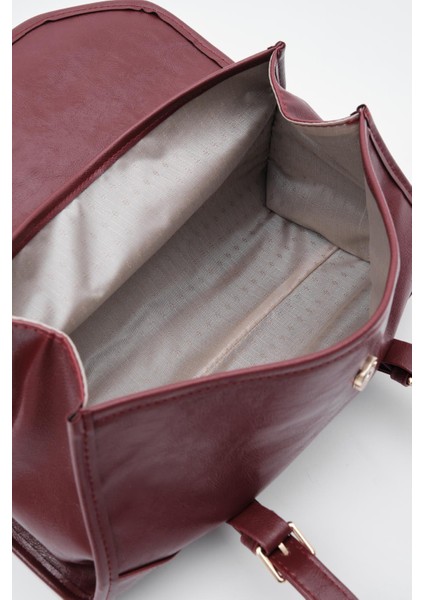 Laretta Vintage Baget Çanta Bordo Mat Deri fırsatları