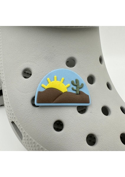 Terlik Süsü ve Aksesuarı , Çanta Süsü – Jibbitz 3D Çölde Gün Doğumu Figür Aksesuar