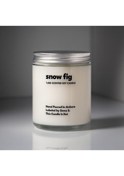 : Snow Fig : Cam Kavanozda Kokulu %100 Soya Mum (Sandal Ağacı, Papirüs, Amber, Incir Ağacı, Kakule) fiyatları