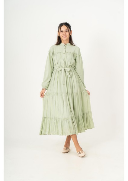 Selya Kız Çocuk Elbise Yeşil