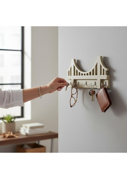 Ahşap Anahtar Askısı, Askılık, Ahşap Raflı Kapı Süsü, Vestiyer Alanı Dekoratif Ahşap Düzenleyici. fiyatları