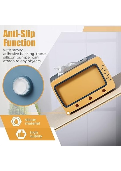 24 Adet Silikon Kapı Tamponu, Kapı Pedleri, Stoper, Kendinden Yapışkanlı Tampon Pedler, Şeffaf Dolap, Kapı Stoperi, Koruyucu Tampon, Mutfak, Zemin, Duvar, Cam Için, Silindirik fırsatları